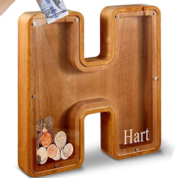 🎁Best Children's Gift-💰👪 26 Letters personalized-wooden-letter-piggy-bank