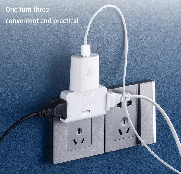 (🔥Last Day Promotion)🔥Rotatable Socket Converter One In Three 180 De
