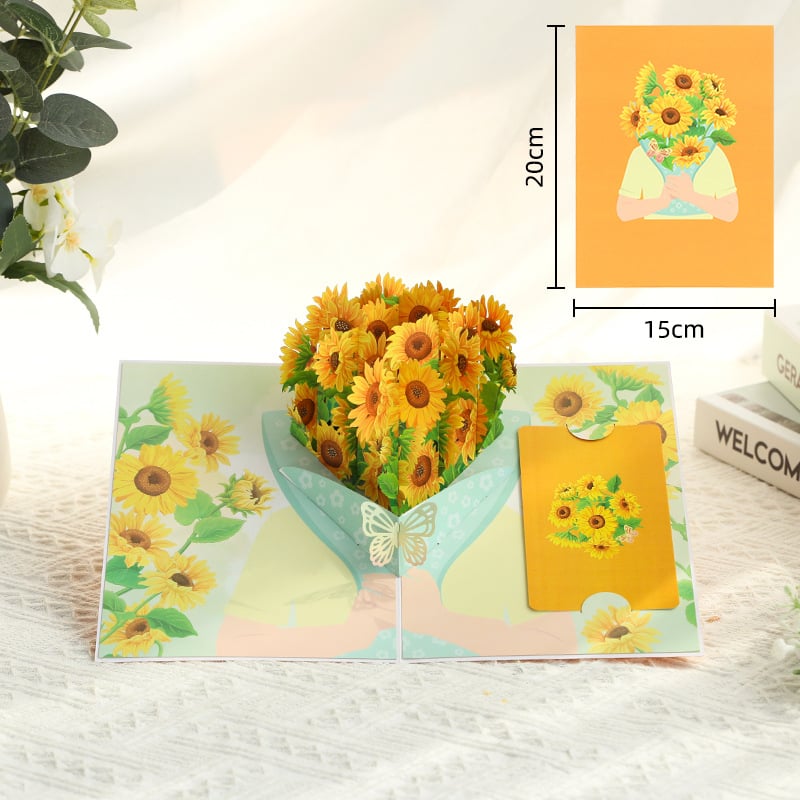 🌹Last Day 49% OFF🎁 Pop Up Flower Bouquet Valentine’s Day card