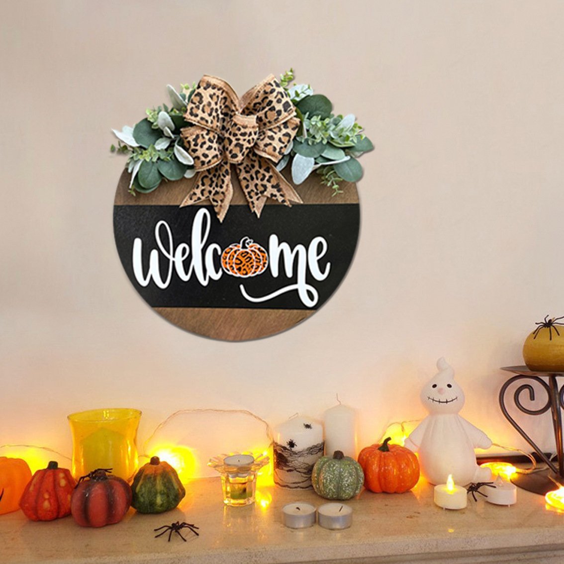 🔥Pumpkin Boo Halloween Welcome Sign for Front Door