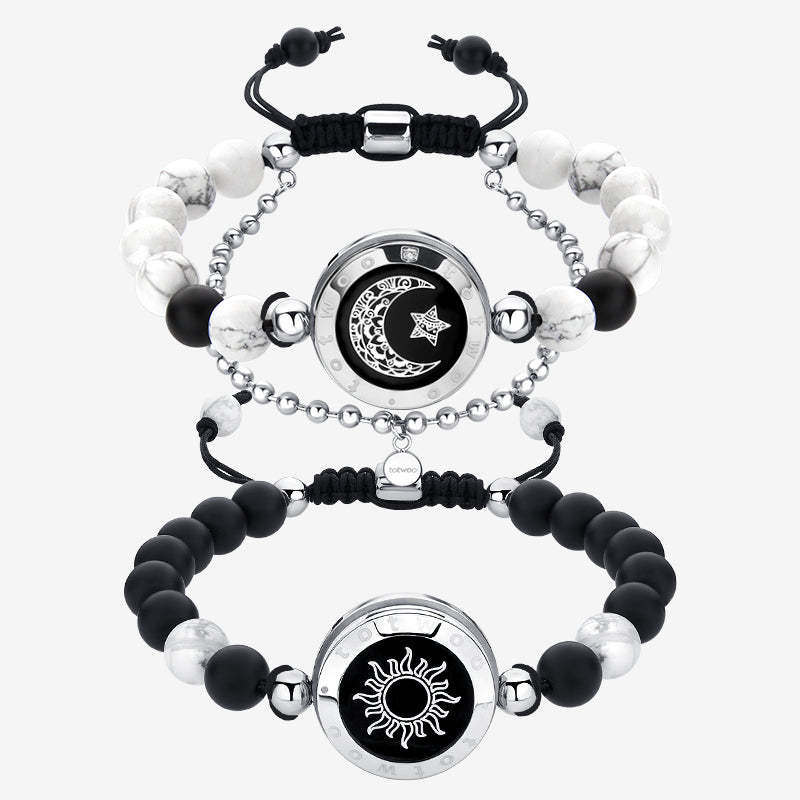Sun&Moon Touch Bracelets with Matching Beads