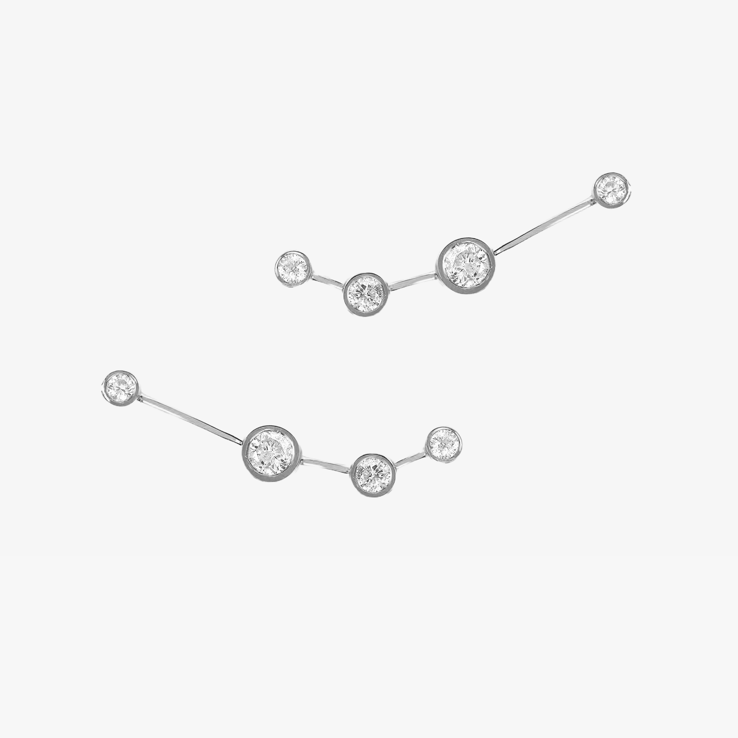 Aries Diamond Constellation Studs Earrings