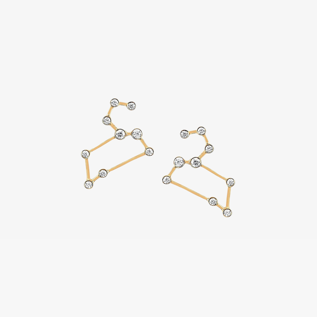 Leo Diamond Constellation Studs Earrings
