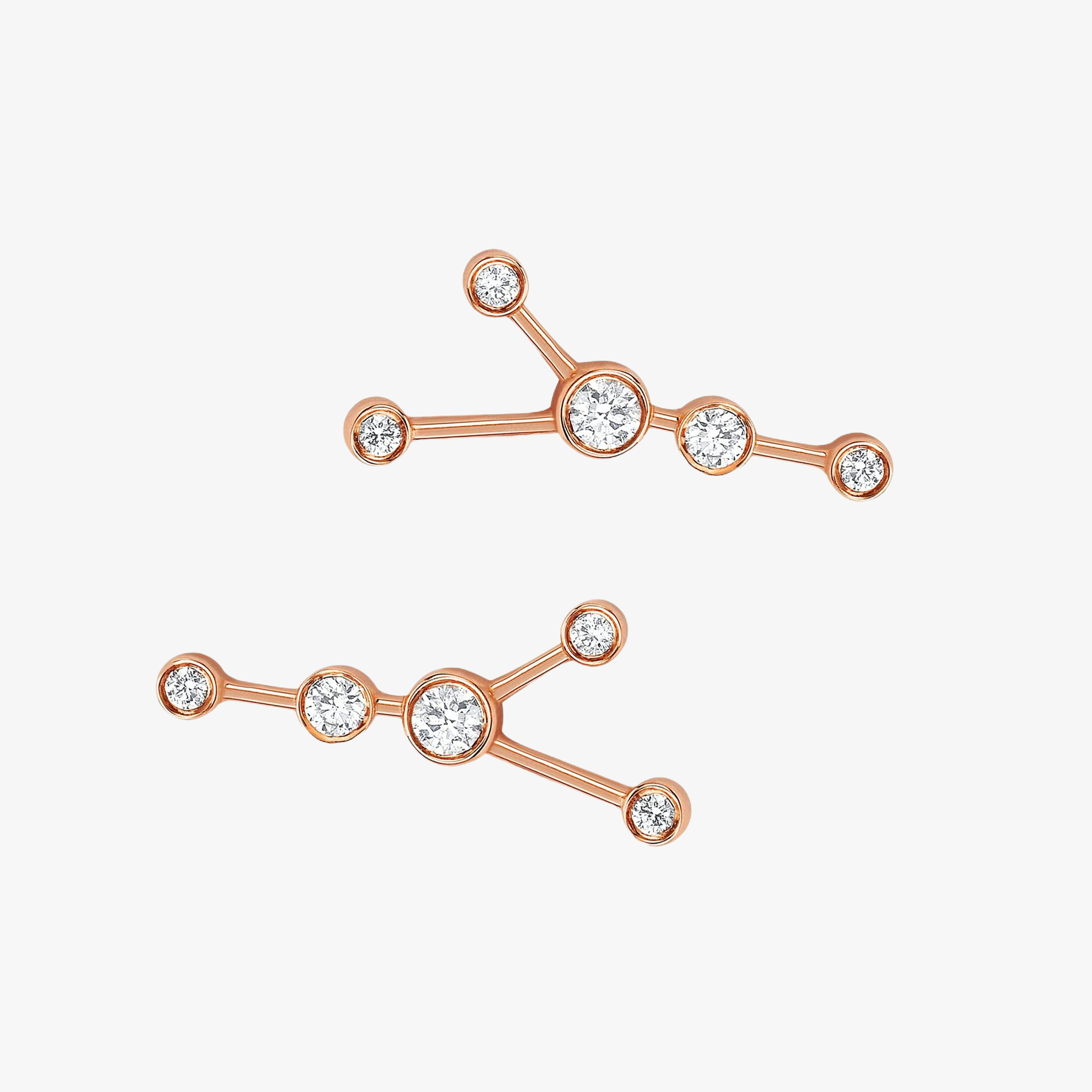 Cancer Diamond Constellation Studs Earrings
