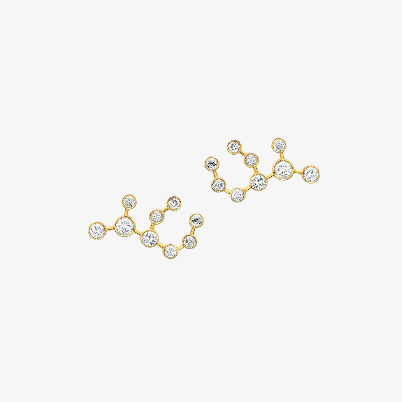 Virgo Diamond Constellation Studs Earrings