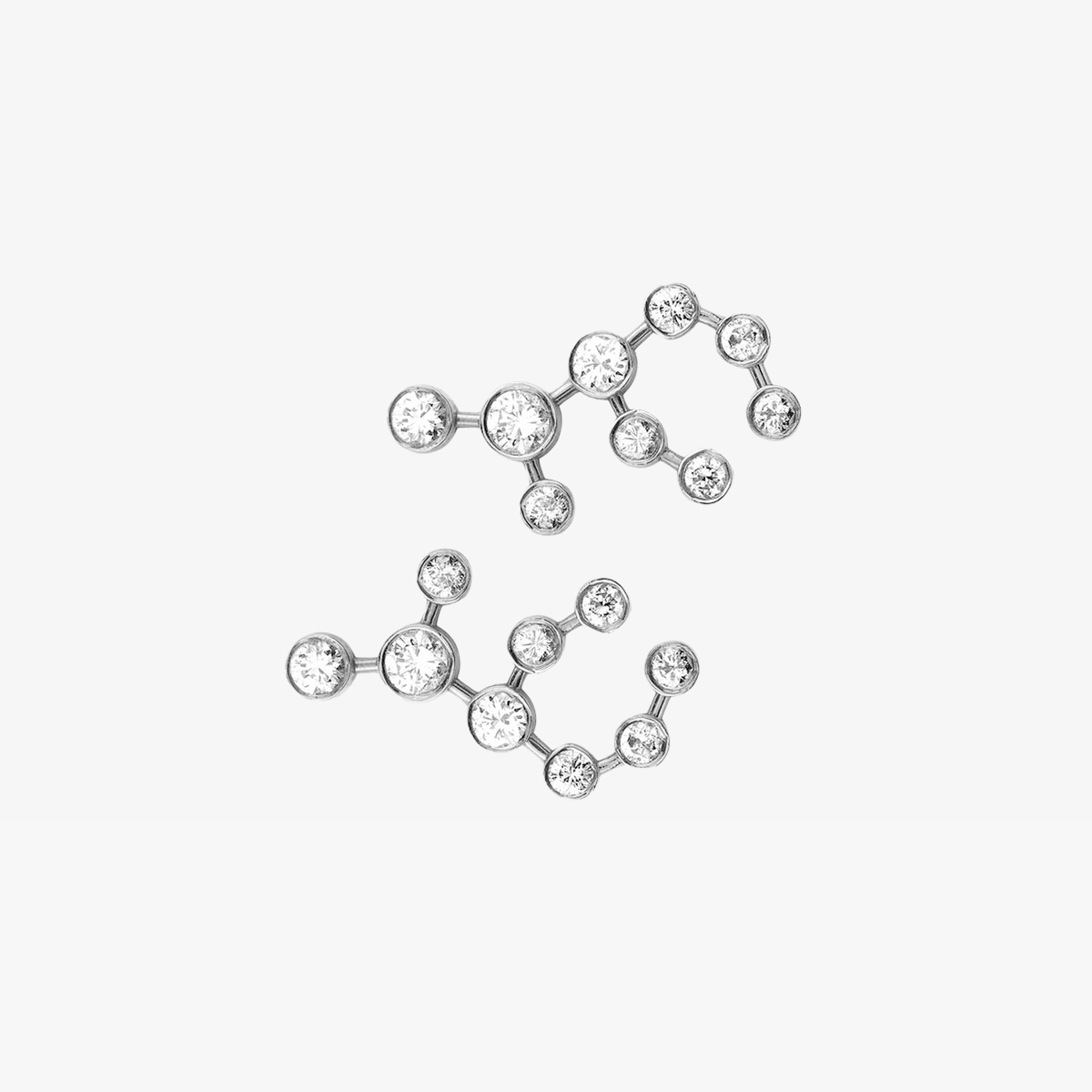 Virgo Diamond Constellation Studs Earrings