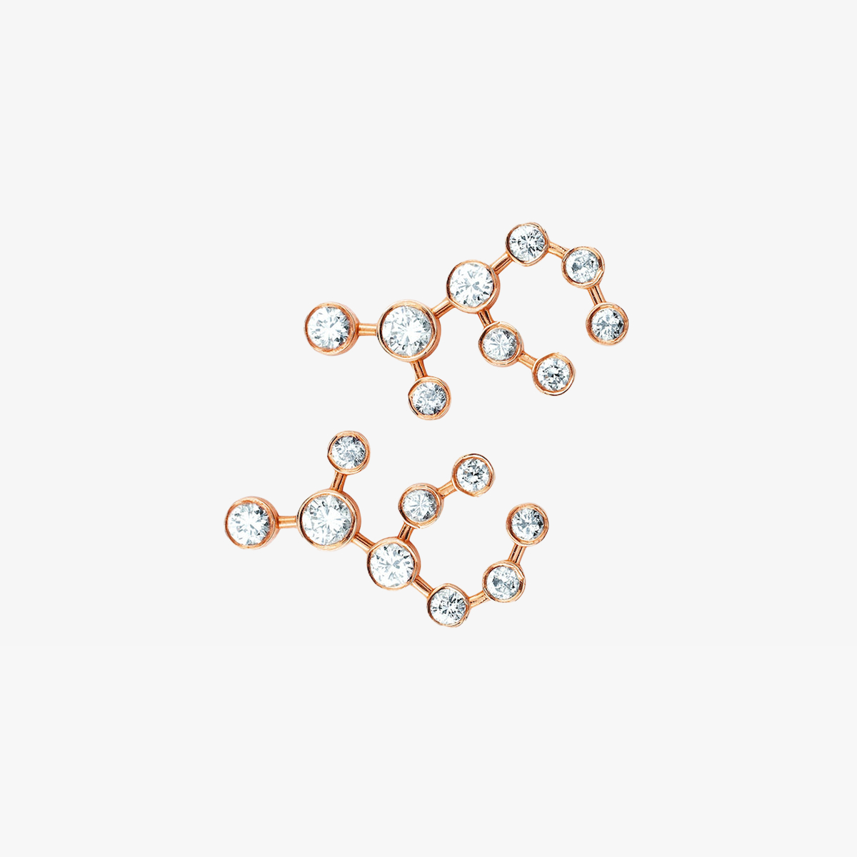 Virgo Diamond Constellation Studs Earrings