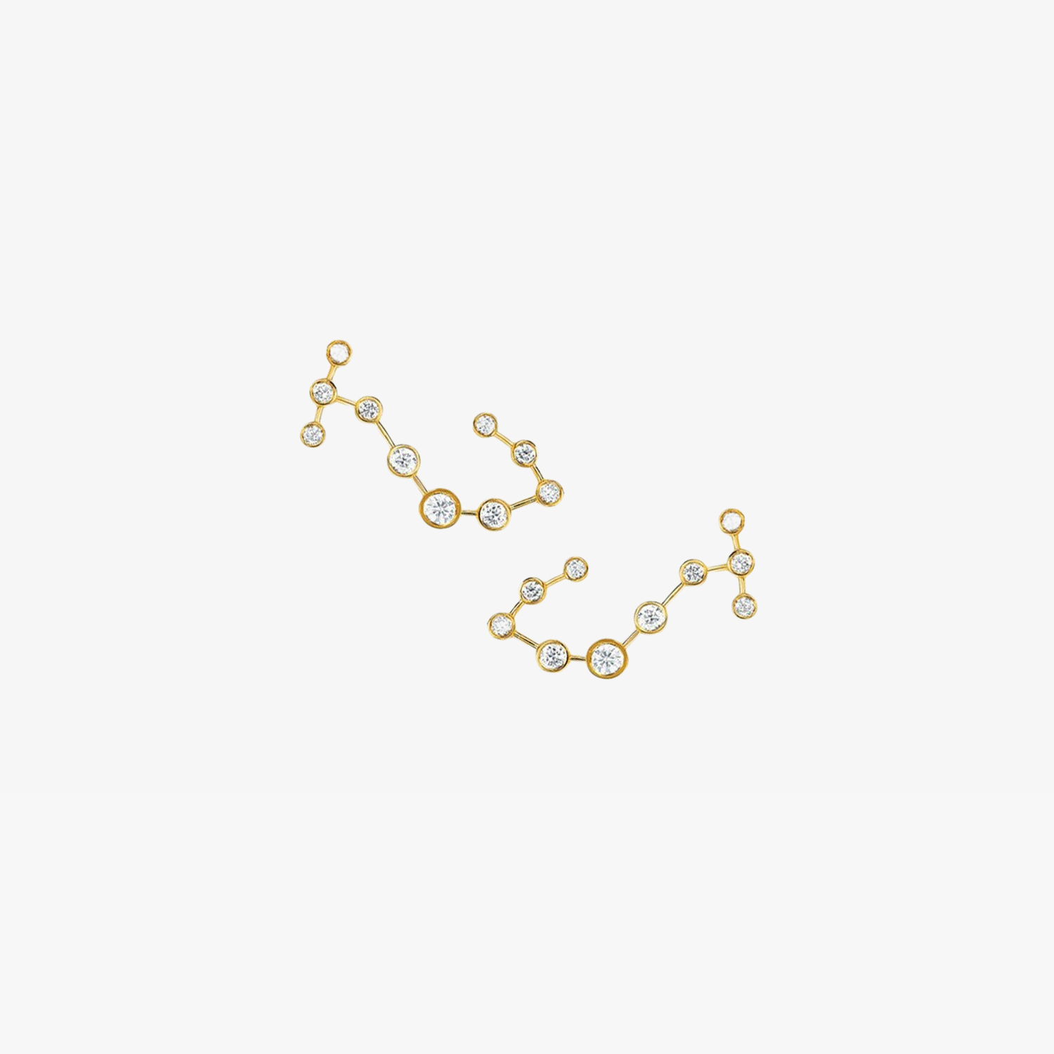 Scorpio Diamond Constellation Studs Earrings