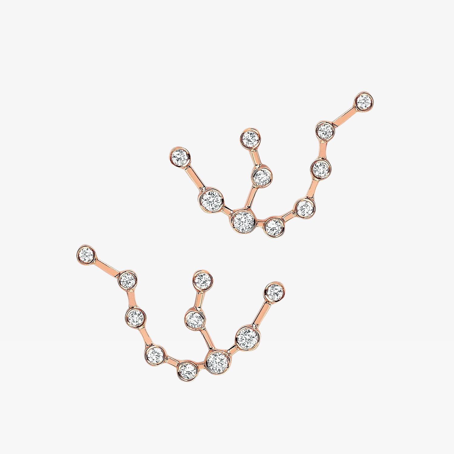 Aquarius Diamond Constellation Studs Earrings