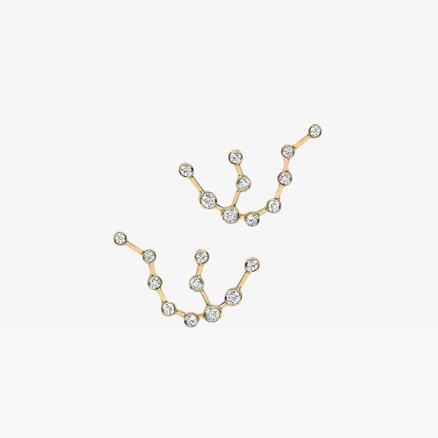 Aquarius Diamond Constellation Studs Earrings