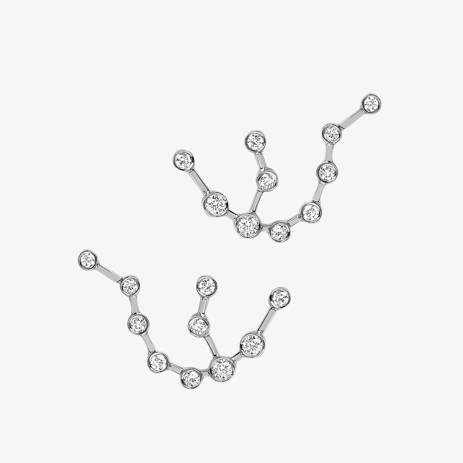 Aquarius Diamond Constellation Studs Earrings