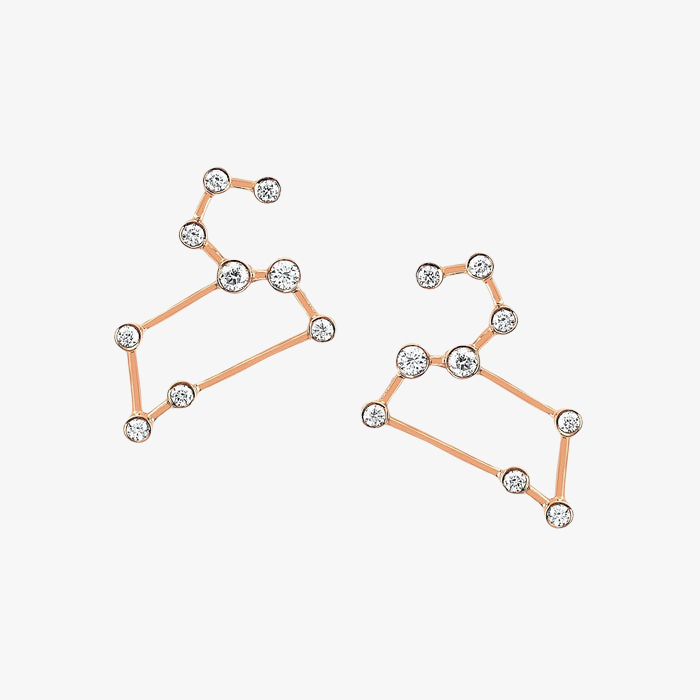 Leo Diamond Constellation Studs Earrings