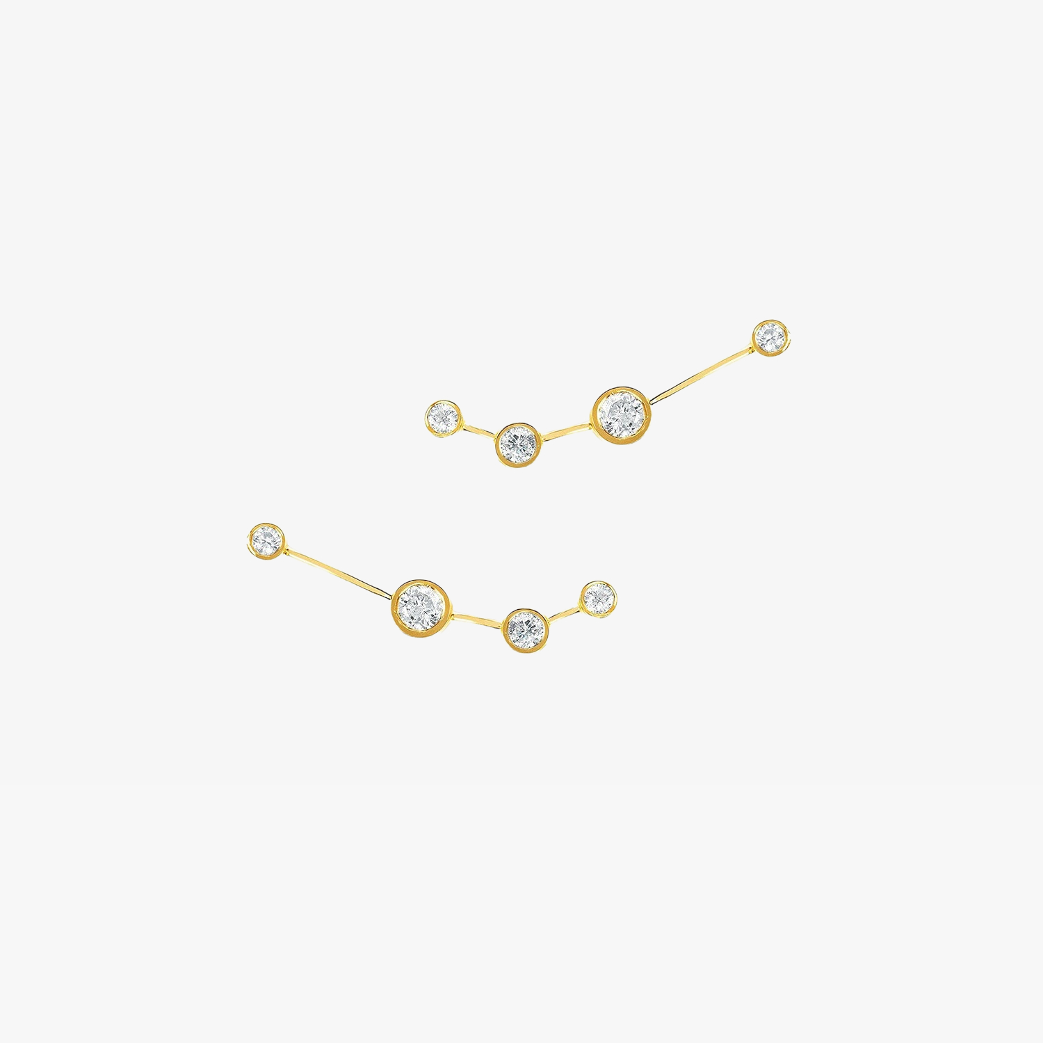 Aries Diamond Constellation Studs Earrings