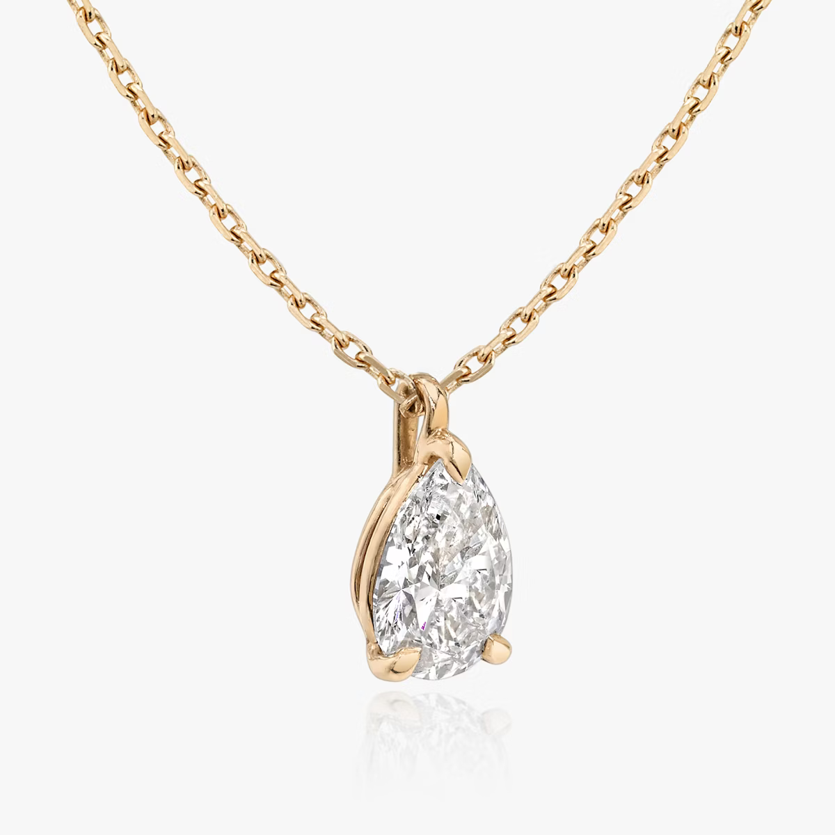 Pear Solitaire Necklace