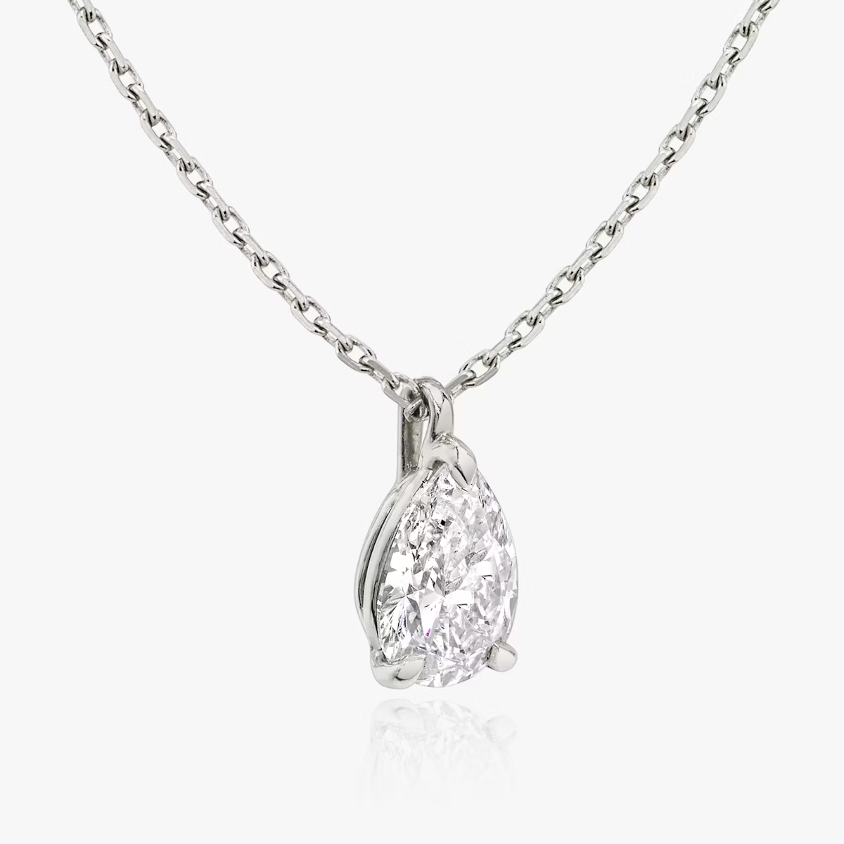 Pear Solitaire Necklace