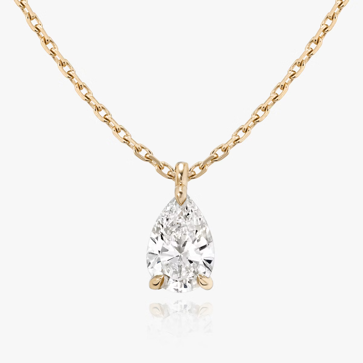 Pear Solitaire Necklace