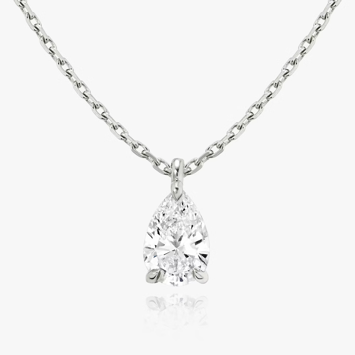 Pear Solitaire Necklace