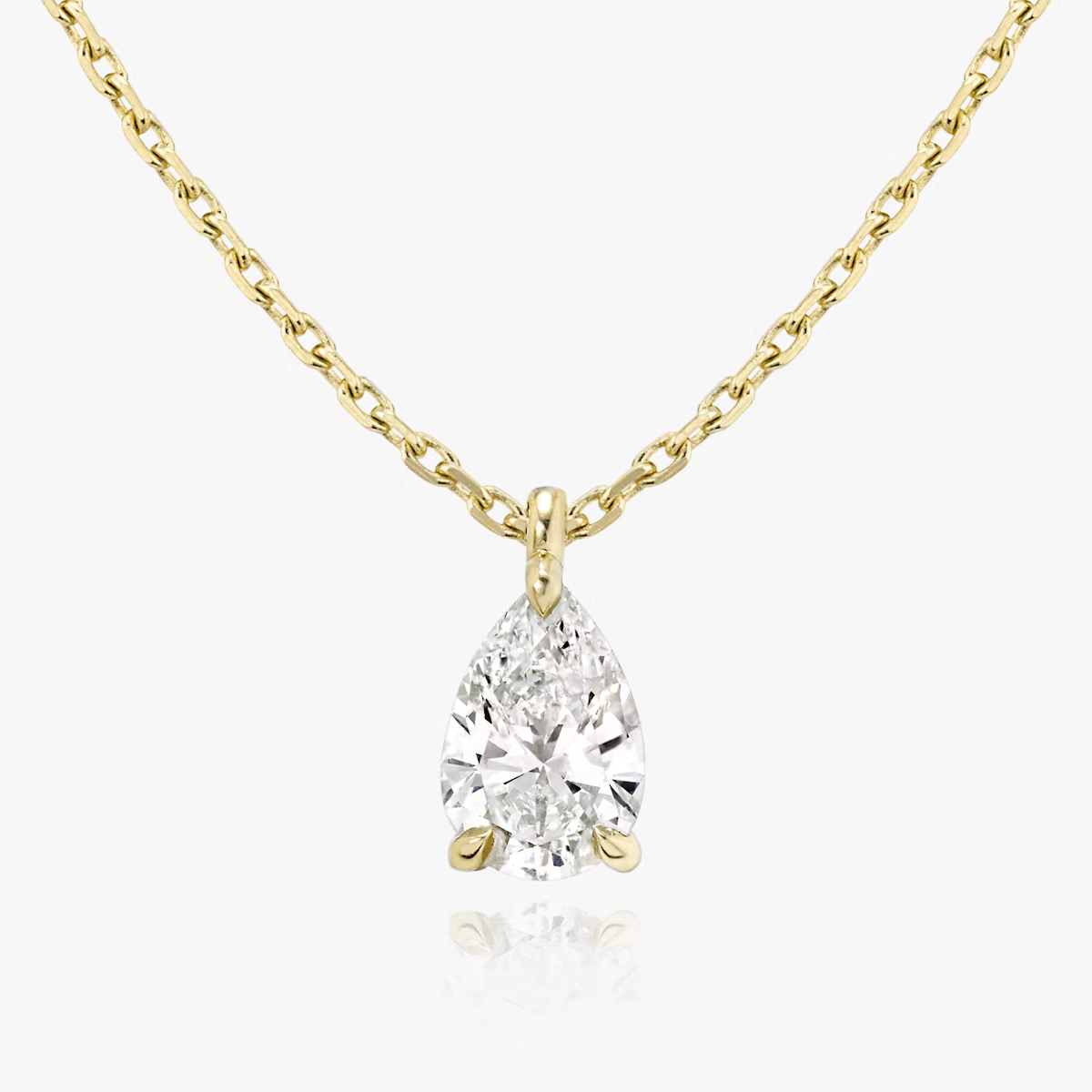 Pear Solitaire Necklace