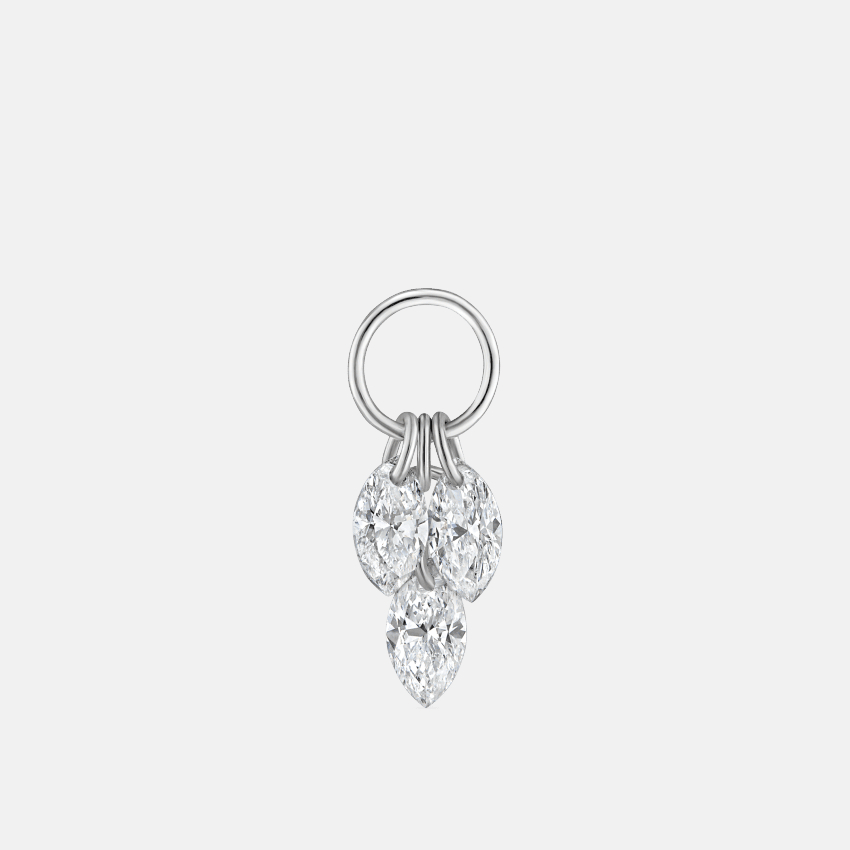 Floating Marquise Diamond Charm