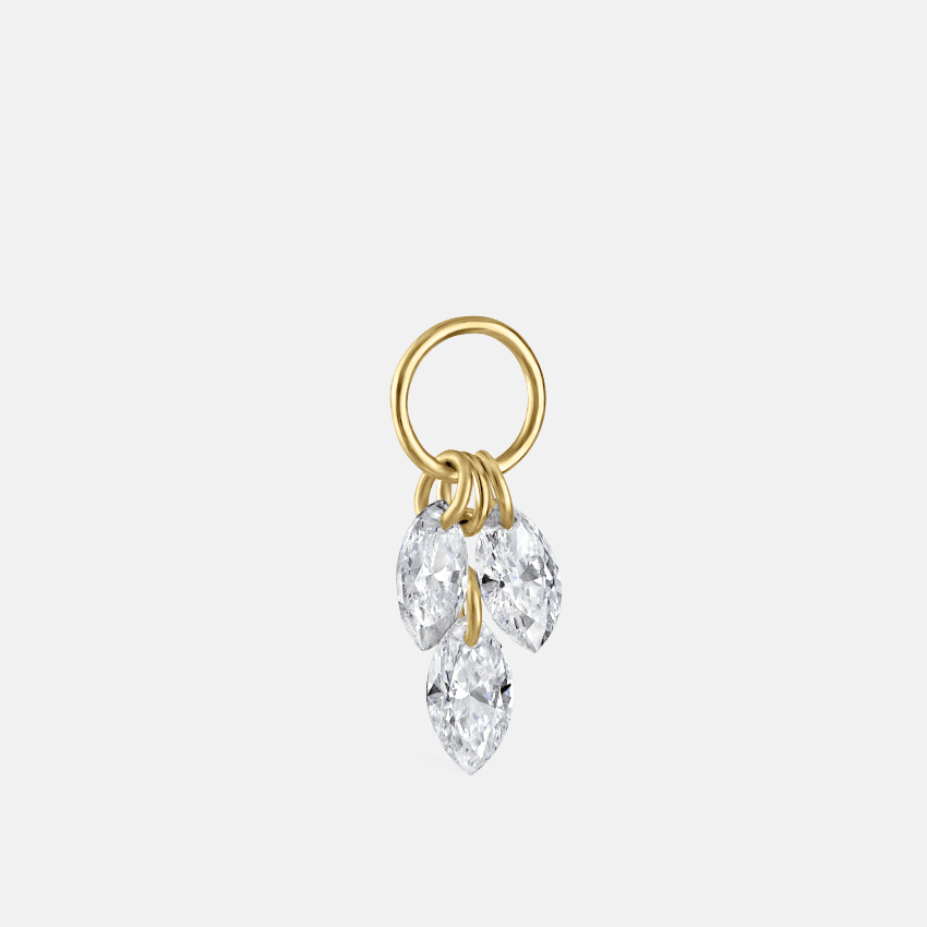 Floating Marquise Diamond Charm