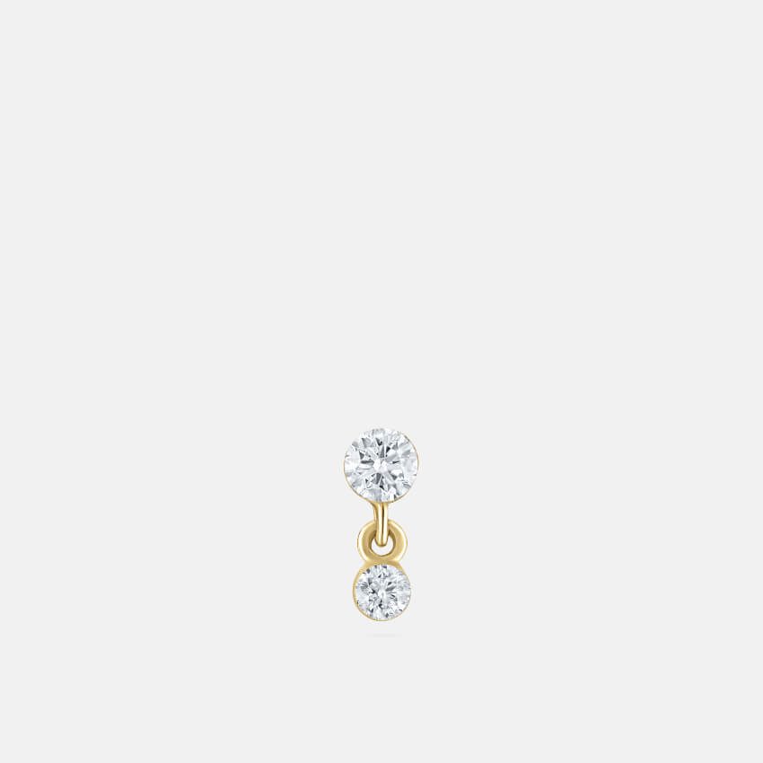 Set Diamond Dangle Studs Earrings