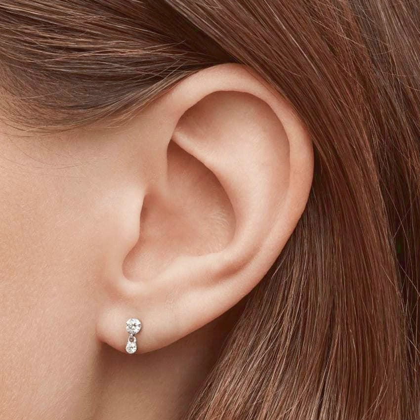 Set Diamond Dangle Stud Earring