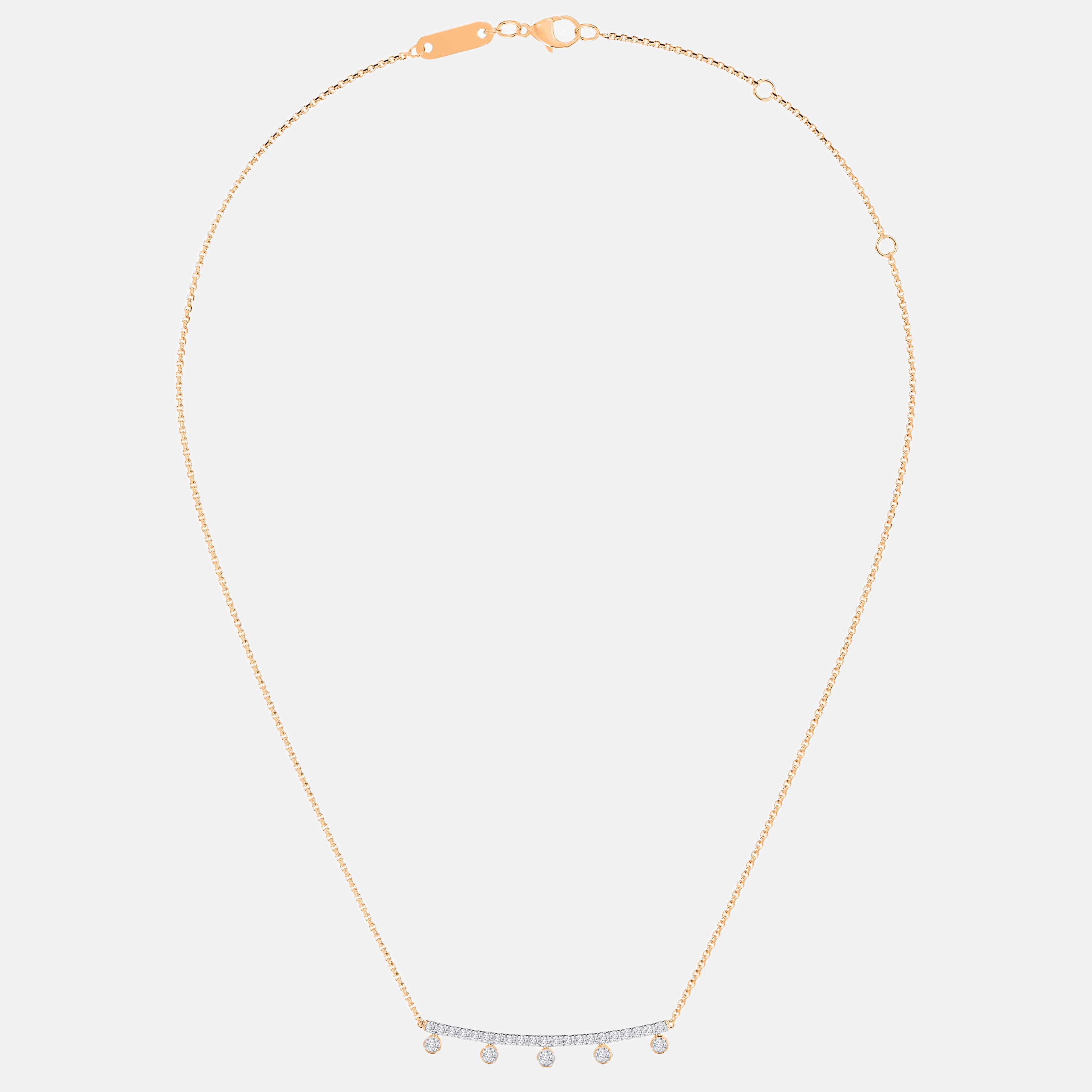 Multi-Diamond Chain Pendant Necklace