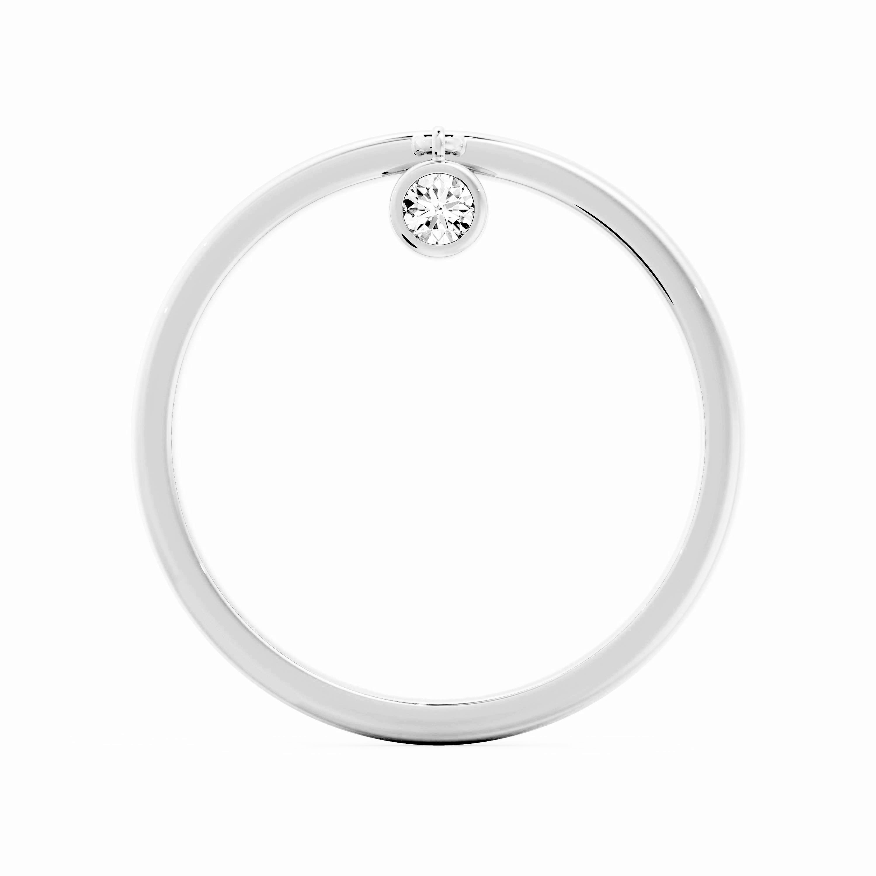 One Diamond Pendant Ring