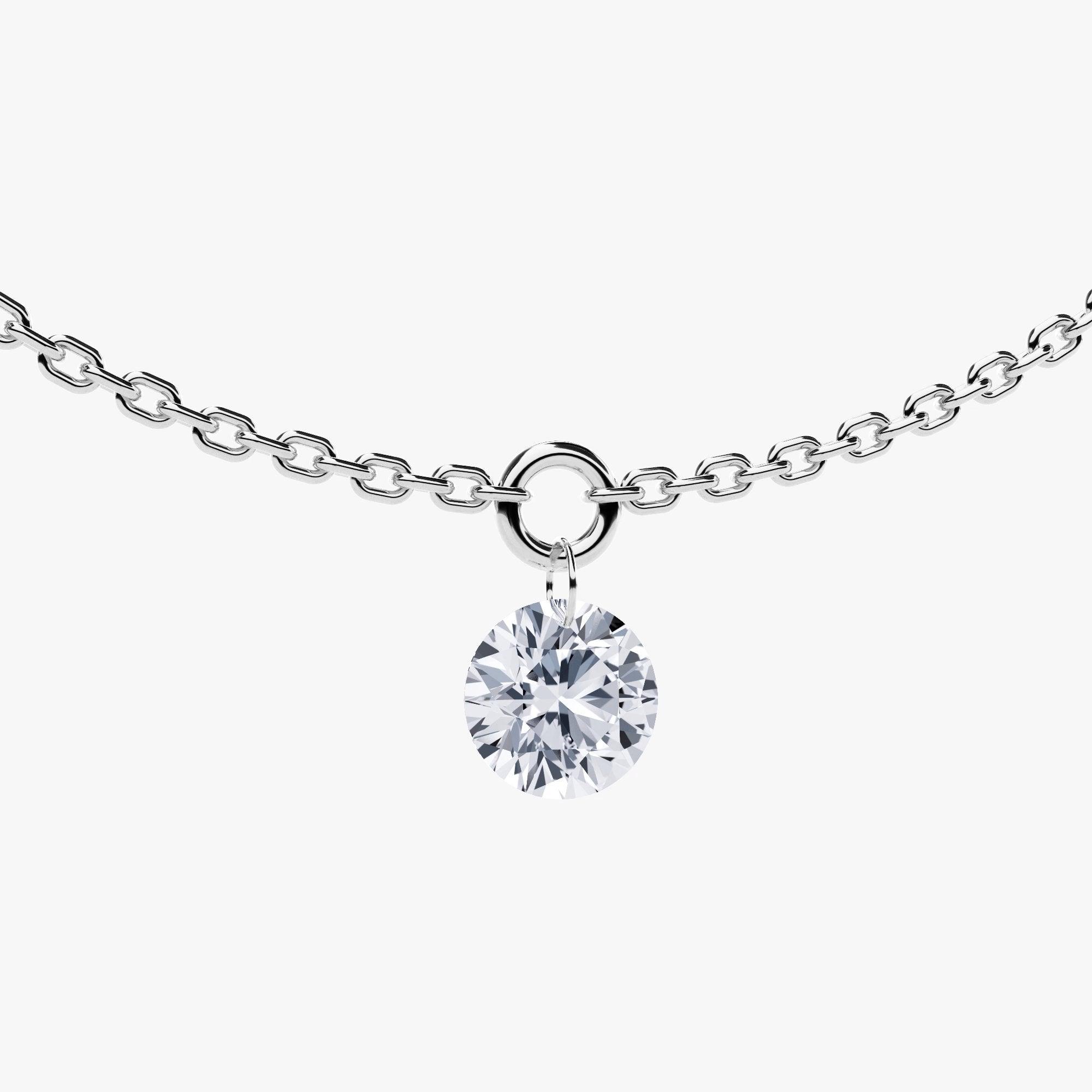 5 Diamonds Floating Station Necklace - Intou