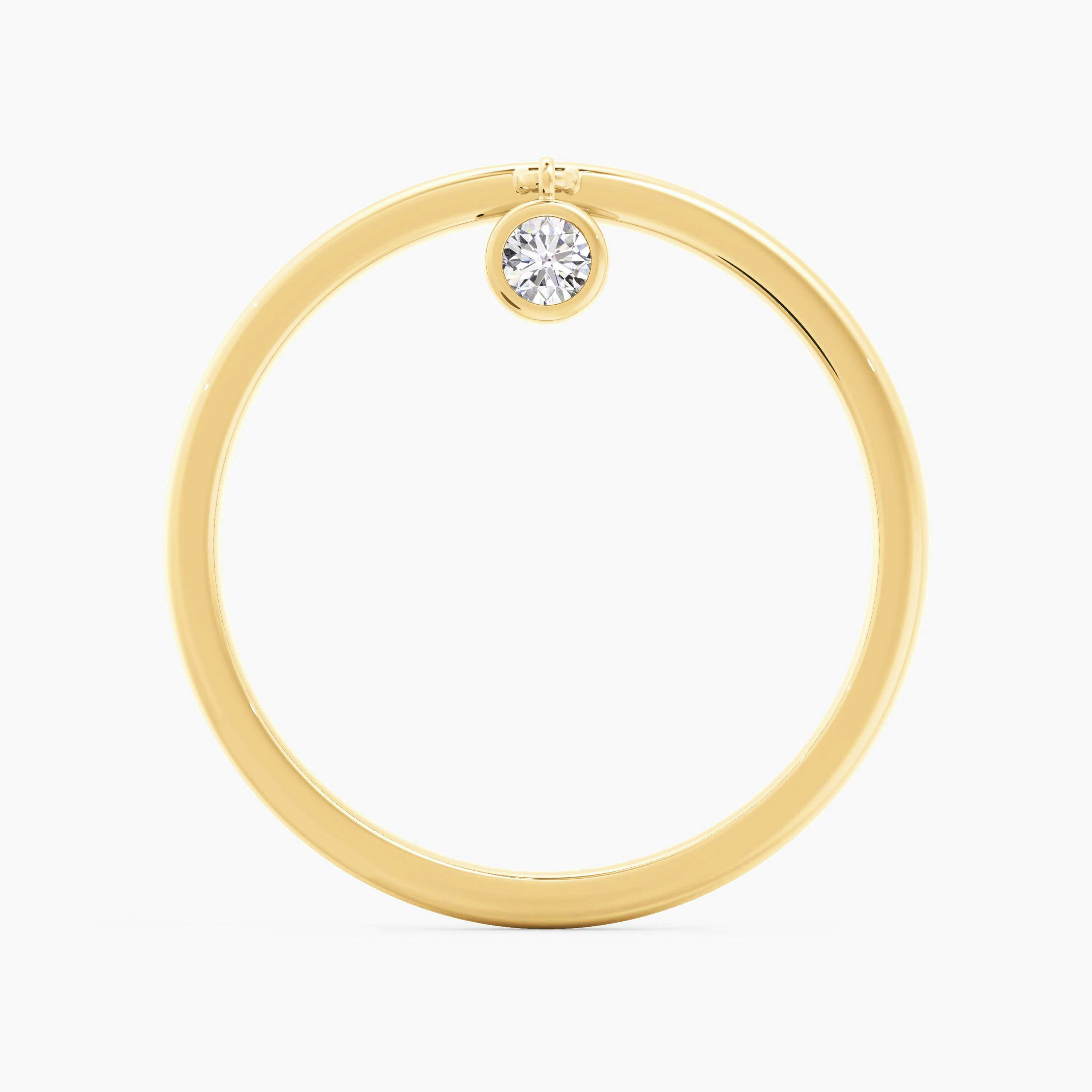 One Diamond Pendant Ring