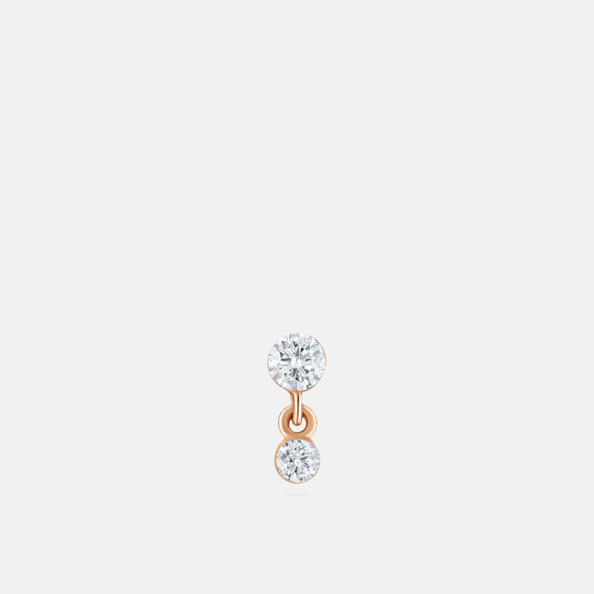Set Diamond Dangle Studs Earrings