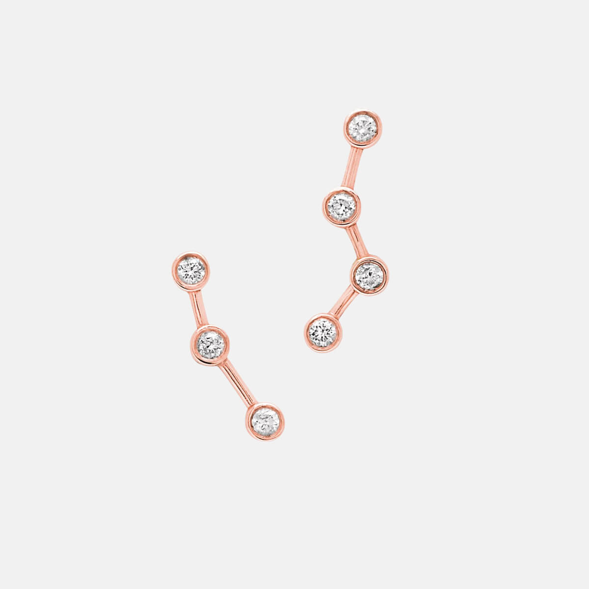 Ursa Major Diamond Constellation Split Studs Earrings