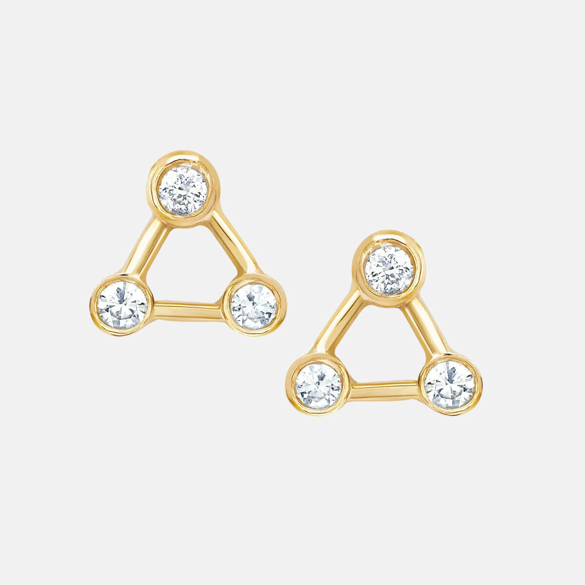 Triangle Diamond Constellation  Studs Earrings