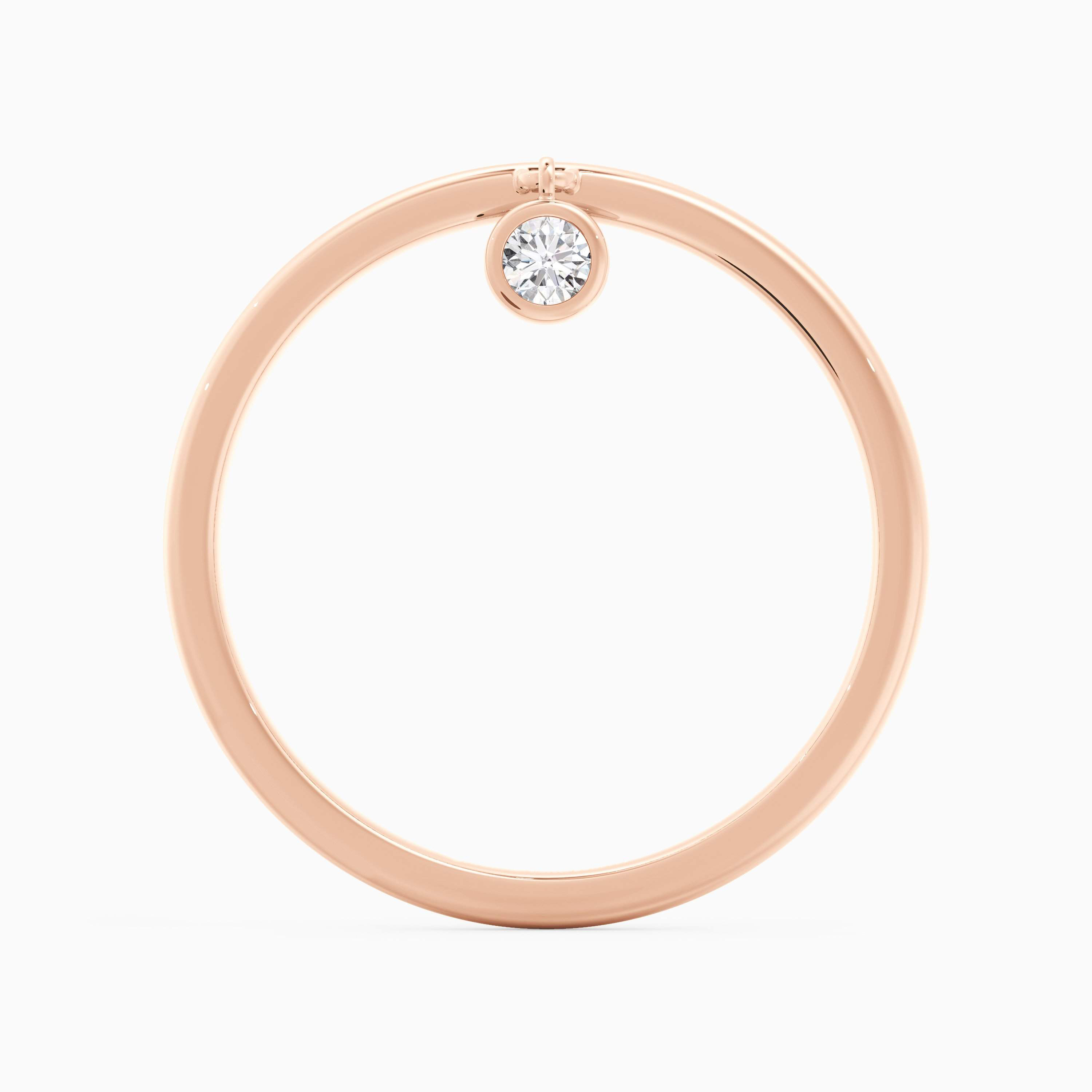 One Diamond Pendant Ring