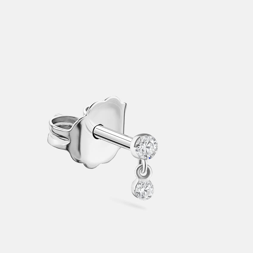 Set Diamond Dangle Studs Earrings