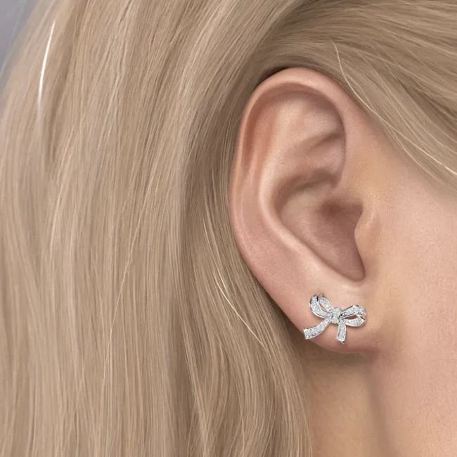 Ribbon Bow Studs
