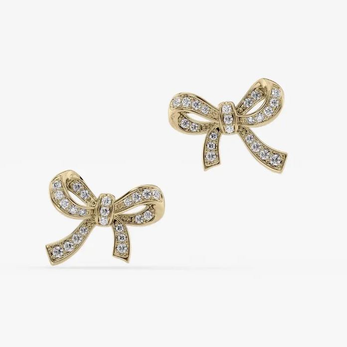 Ribbon Bow Studs