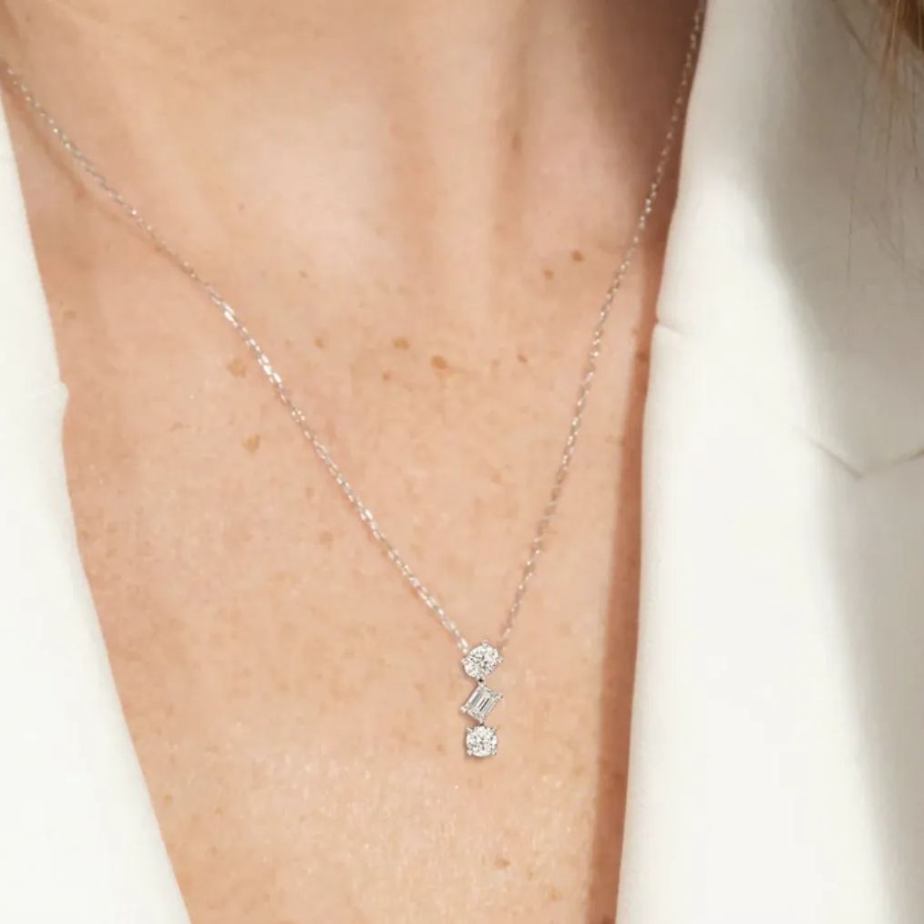0.75 Carat Sleek Sparkle Diamond Necklace
