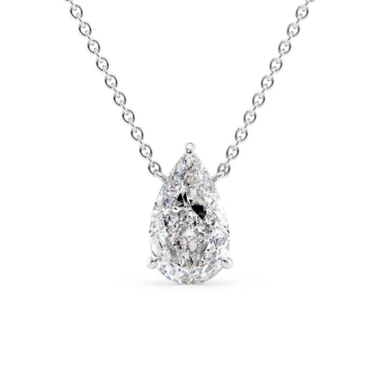 Brilliant Pear Cut With A 0.5-2 Carat Pear Lab Diamond Pendant 