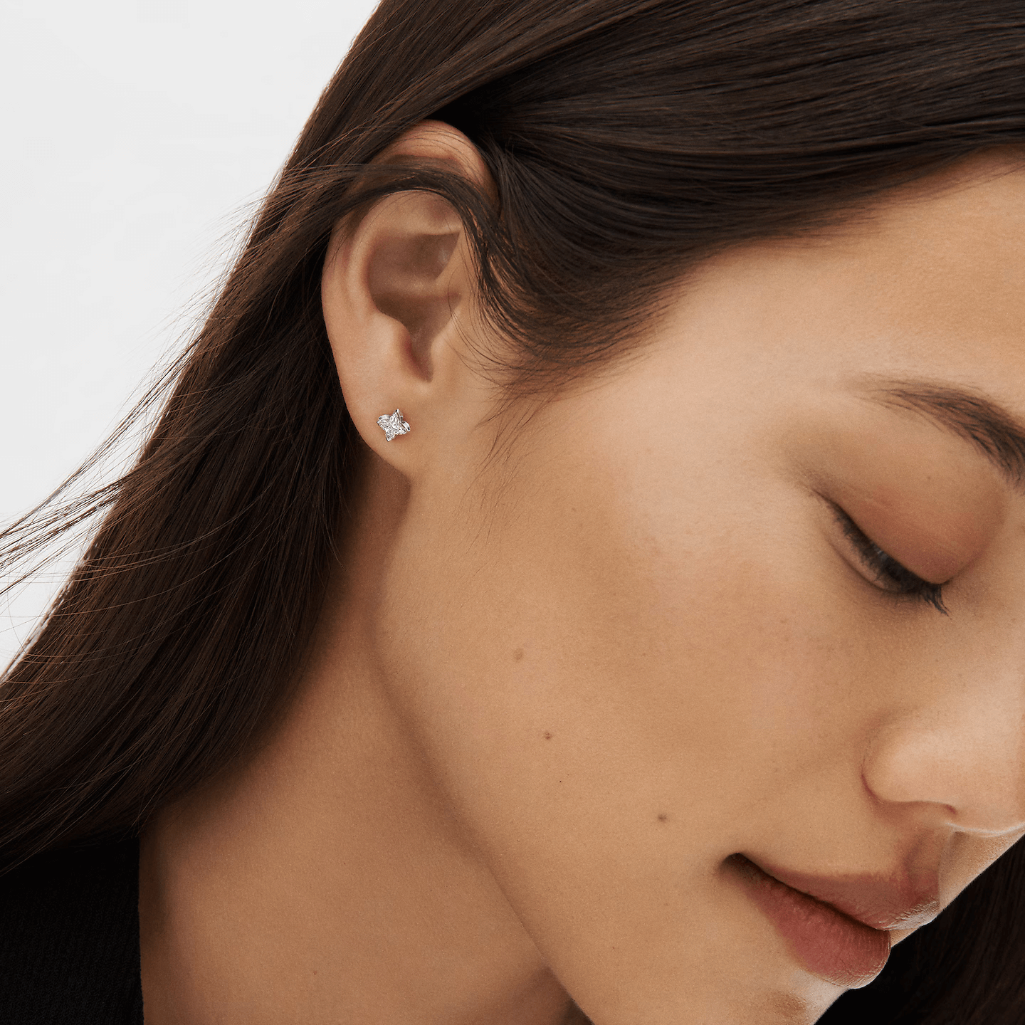 4 Star Cut Diamond Stud Earrings