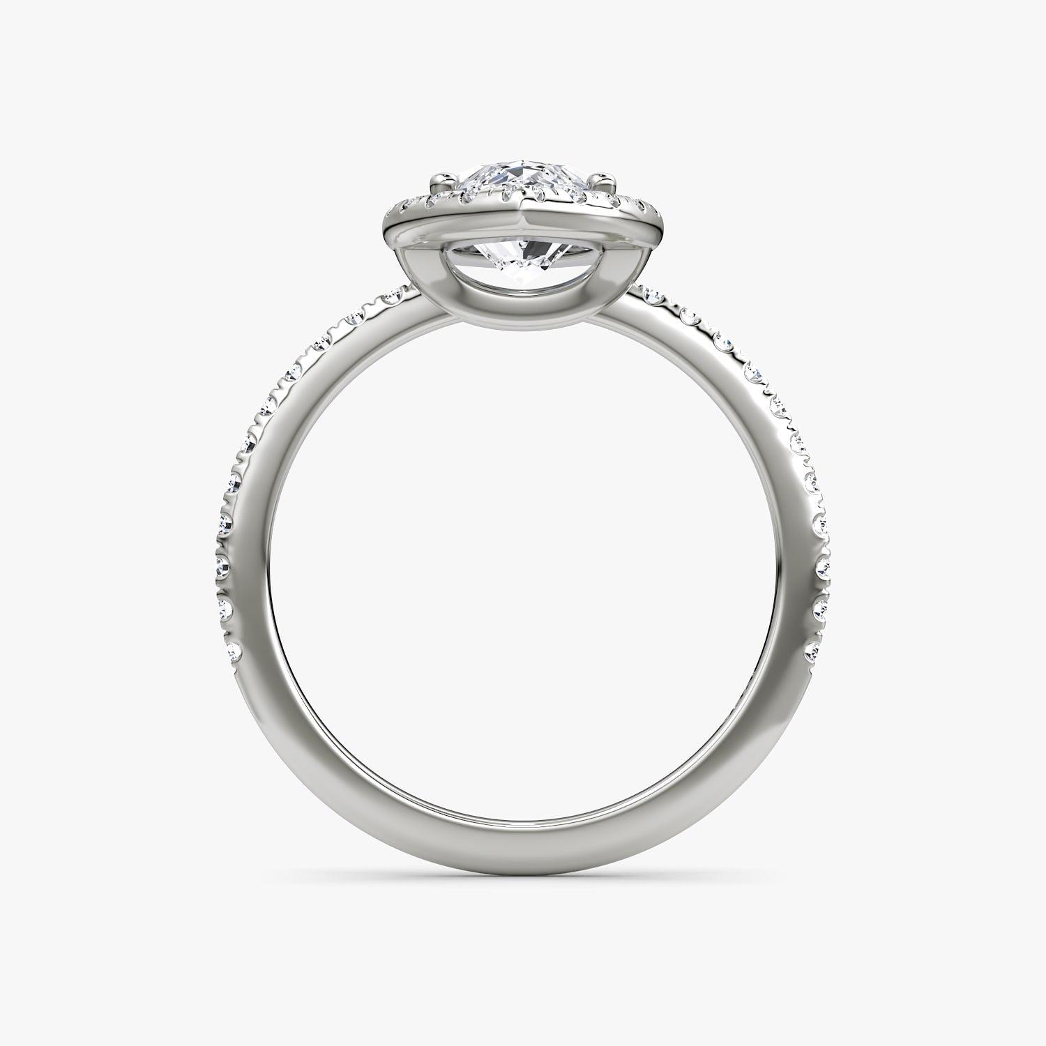 Marquise Halo Pave Engagement Ring - Intou