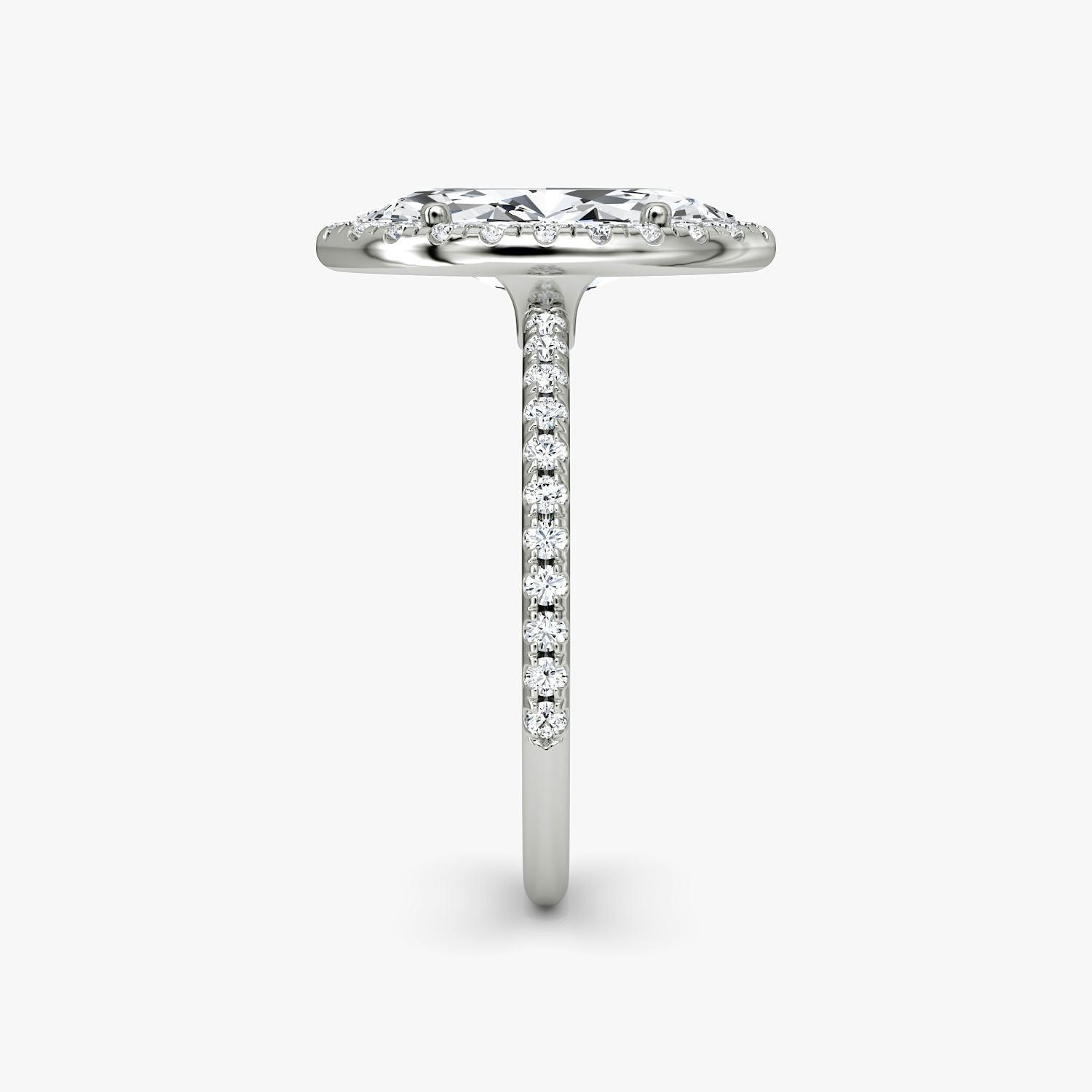 Marquise Halo Pave Engagement Ring - Intou