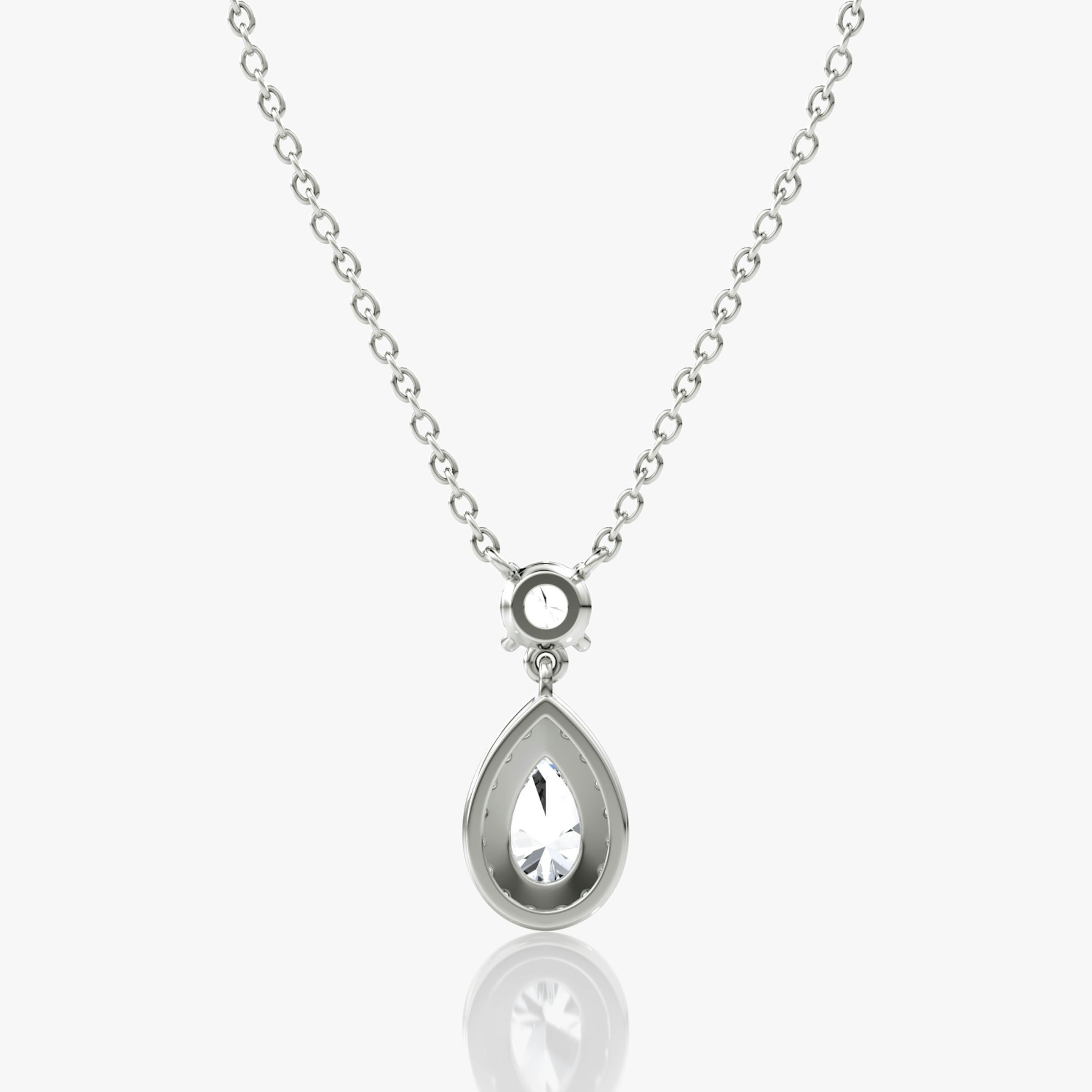 Pear Drop Halo Necklace - Intou
