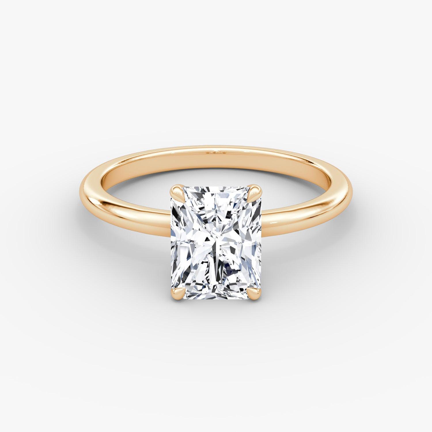 Radiant Solitaire Engagement Ring - Intou