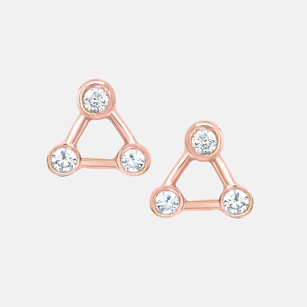 Triangle Diamond Constellation  Studs Earrings
