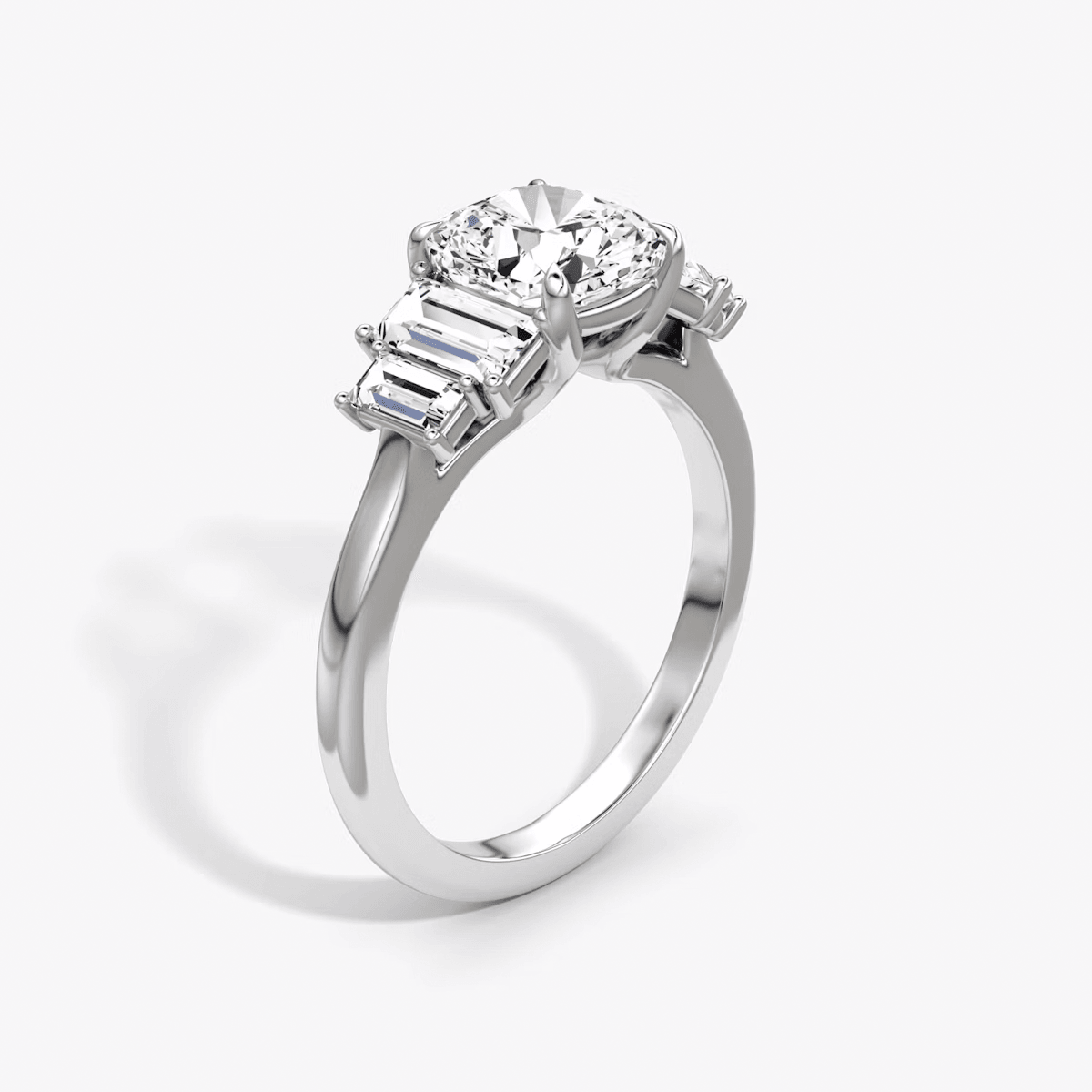 The Five Stone Heirloom Cushion Engagement Ring - Intou