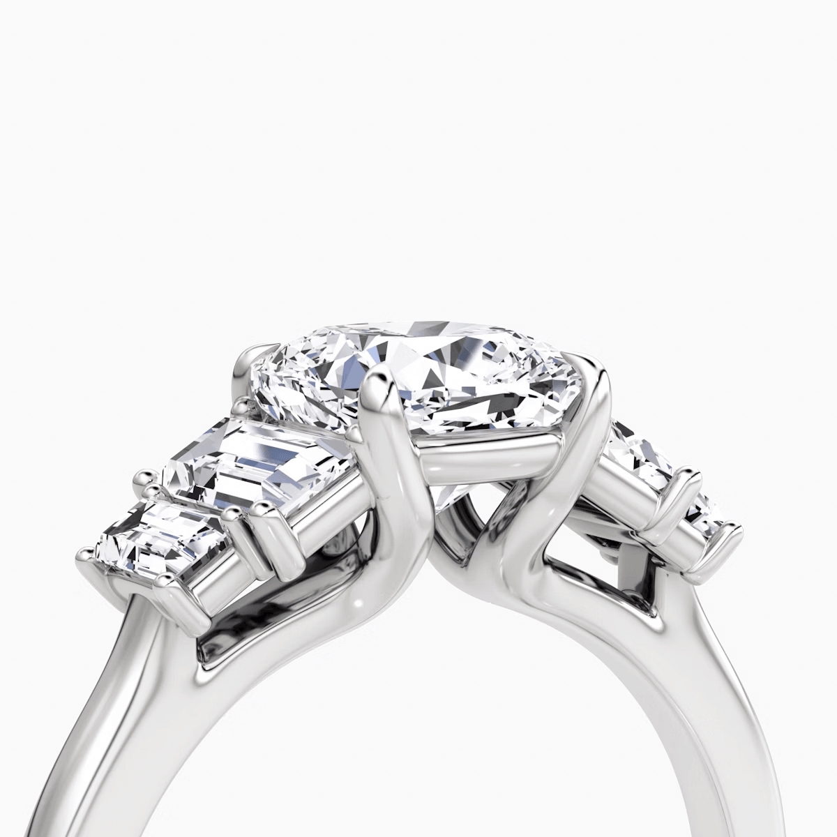 The Five Stone Heirloom Cushion Engagement Ring - Intou