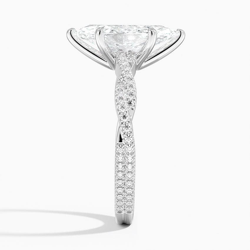Twisted Vine Marquise Cut Engagement Ring - Intou