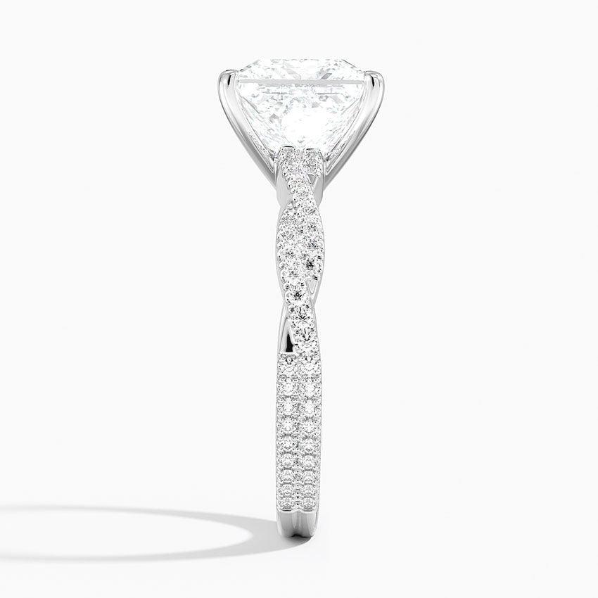 Twisted Vine Princess Cut Engagement Ring - Intou