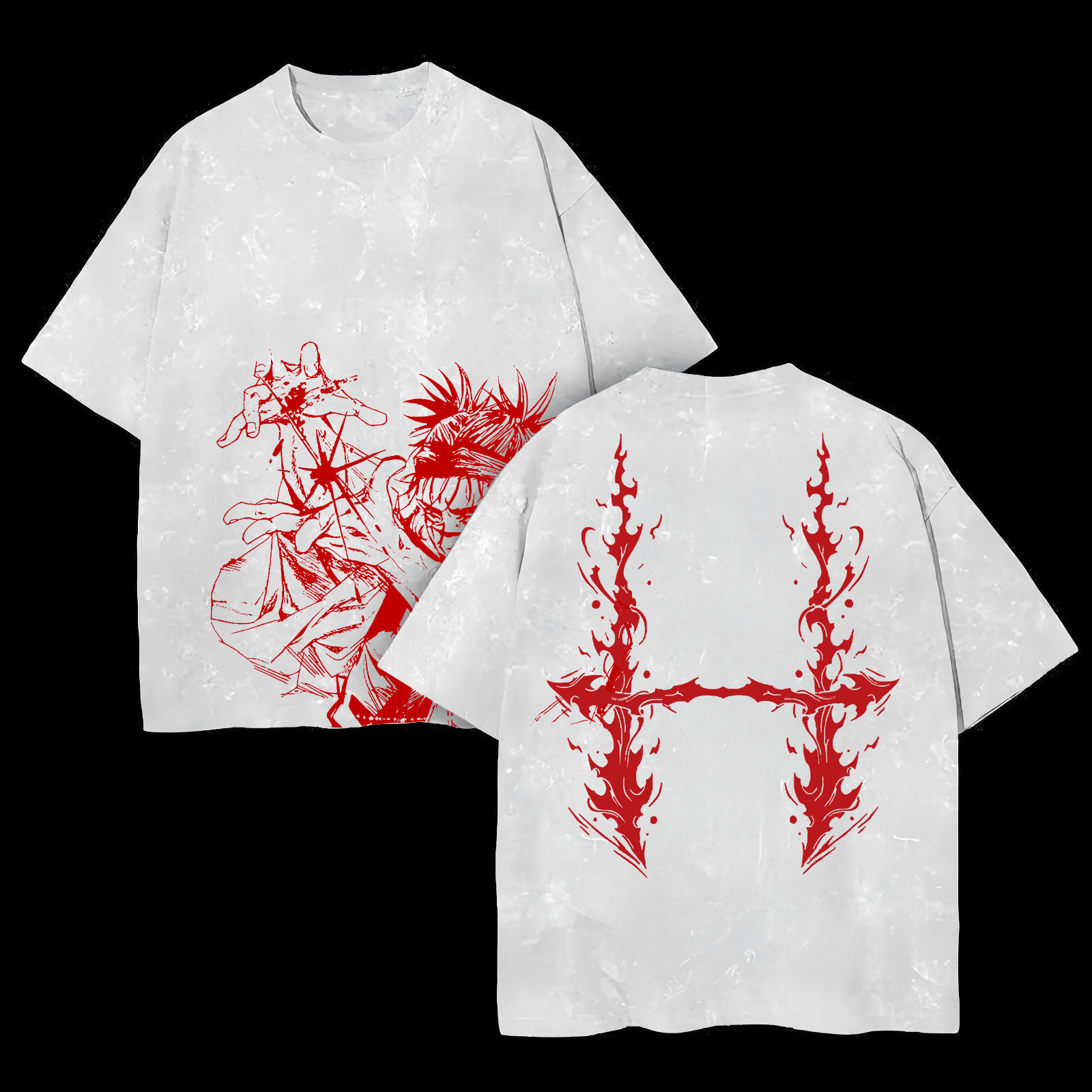 Choso Piercing Blood 2 Sided Vintage Oversize Washed Tee